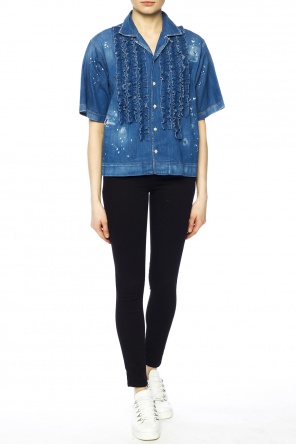 Denim shirt with ruffles, zdjęcie 2 Denim shirt with ruffles od Dsquared2